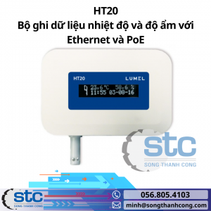 HT20 Bộ ghi dữ liệu nhiệt độ và độ ẩm với Ethernet và PoE