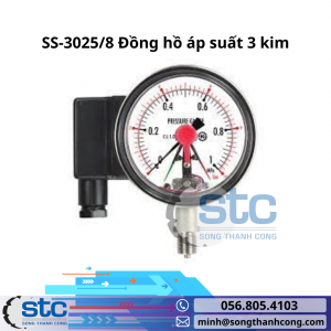 SS-30258 Đồng hồ áp suất 3 kim