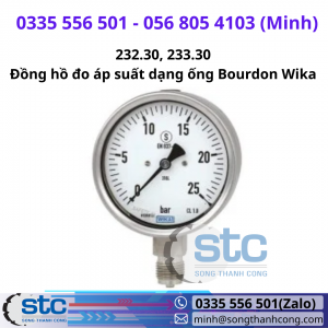 232.30, 233.30 Đồng hồ đo áp suất dạng ống Bourdon Wika