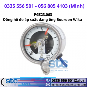 PGS23.063 Đồng hồ đo áp suất dạng ống Bourdon Wika