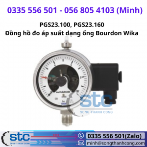PGS23.100, PGS23.160 Đồng hồ đo áp suất dạng ống Bourdon Wika