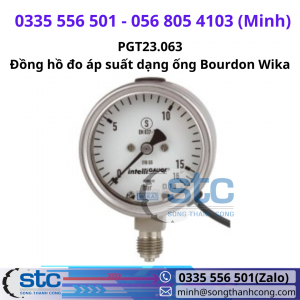PGT23.063 Đồng hồ đo áp suất dạng ống Bourdon Wika
