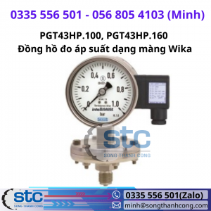 PGT43HP.100, PGT43HP.160 Đồng hồ đo áp suất dạng màng Wika