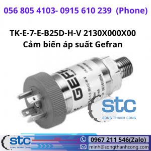 TK-E-7-E-B25D-H-V 2130X000X00 Cảm biến áp suất Gefran