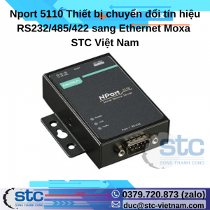 Nport 5110 Thiết bị chuyển đổi tín hiệu RS232/485/422 sang Ethernet Moxa STC Việt Nam