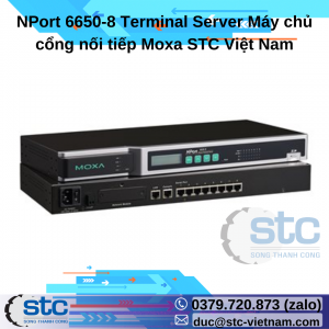 NPort 6650-8 Terminal Server Máy chủ cổng nối tiếp Moxa STC Việt Nam