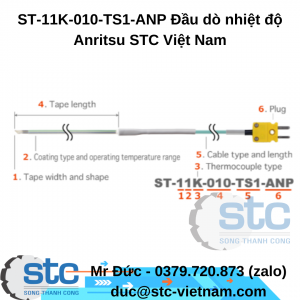 ST-11K-010-TS1-ANP Đầu dò nhiệt độ Anritsu STC Việt Nam