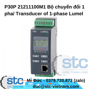 P30P 21211100M1 Bộ chuyển đổi 1 pha/ Transducer of 1-phase Lumel STC Việt Nam