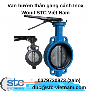 Van bướm thân gang cánh Inox Wonil STC Việt Nam