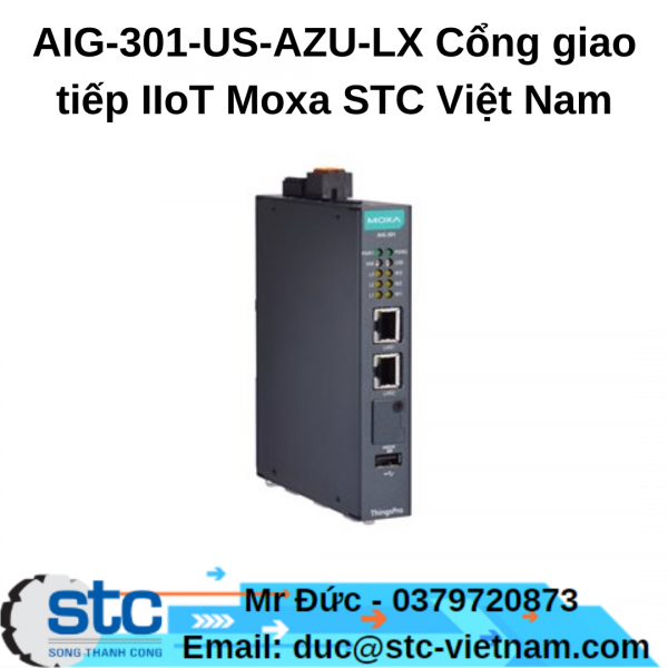 AIG-301-US-AZU-LX Cổng giao tiếp IIoT Moxa STC Việt Nam