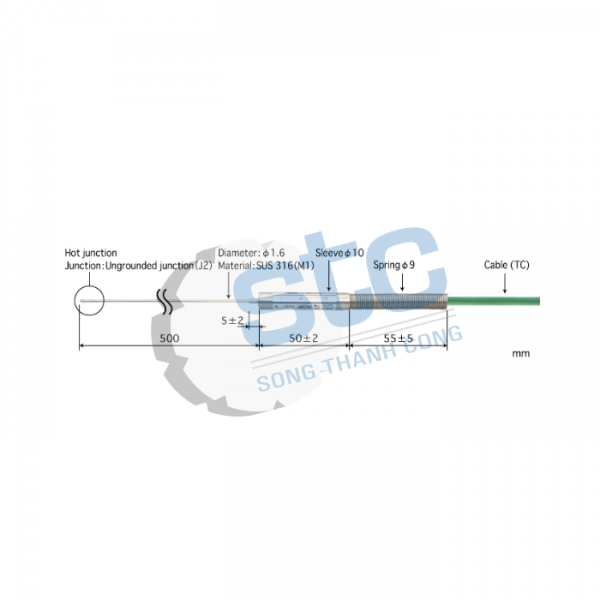 Anritsu – B1.6-K-J1-M1-L1500-TC1-ASP – Đầu dò nhiệt độ