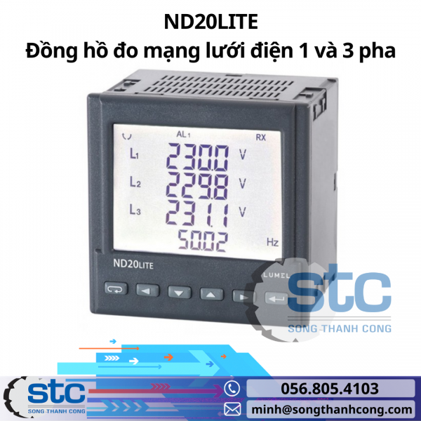 ND20LITE Đồng hồ đo mạng lưới điện 1 và 3 pha