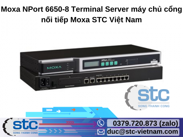 Moxa NPort 6650-8 Terminal Server máy chủ cổng nối tiếp Moxa STC Việt Nam