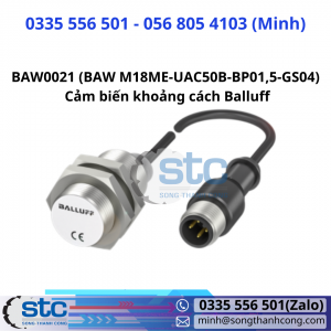 BAW0021 (BAW M18ME-UAC50B-BP01,5-GS04) Cảm biến khoảng cách Balluff