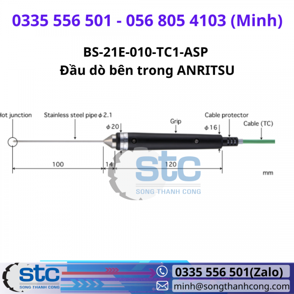 BS-21E-010-TC1-ASP Đầu dò bên trong ANRITSU