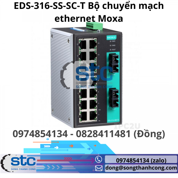 EDS-316-SS-SC-T Bộ chuyển mạch ethernet Moxa