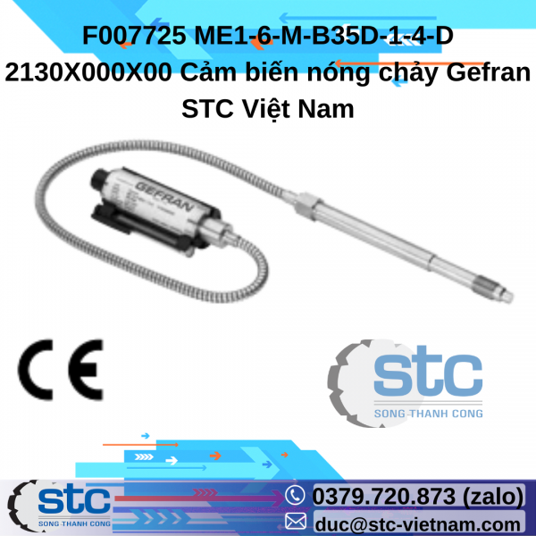 F007725 ME1-6-M-B35D-1-4-D 2130X000X00 Cảm biến nóng chảy Gefran STC Việt Nam