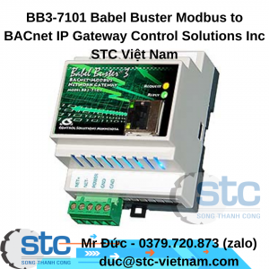 BB3-7101 Babel Buster Modbus to BACnet IP Gateway Control Solutions Inc STC Việt Nam